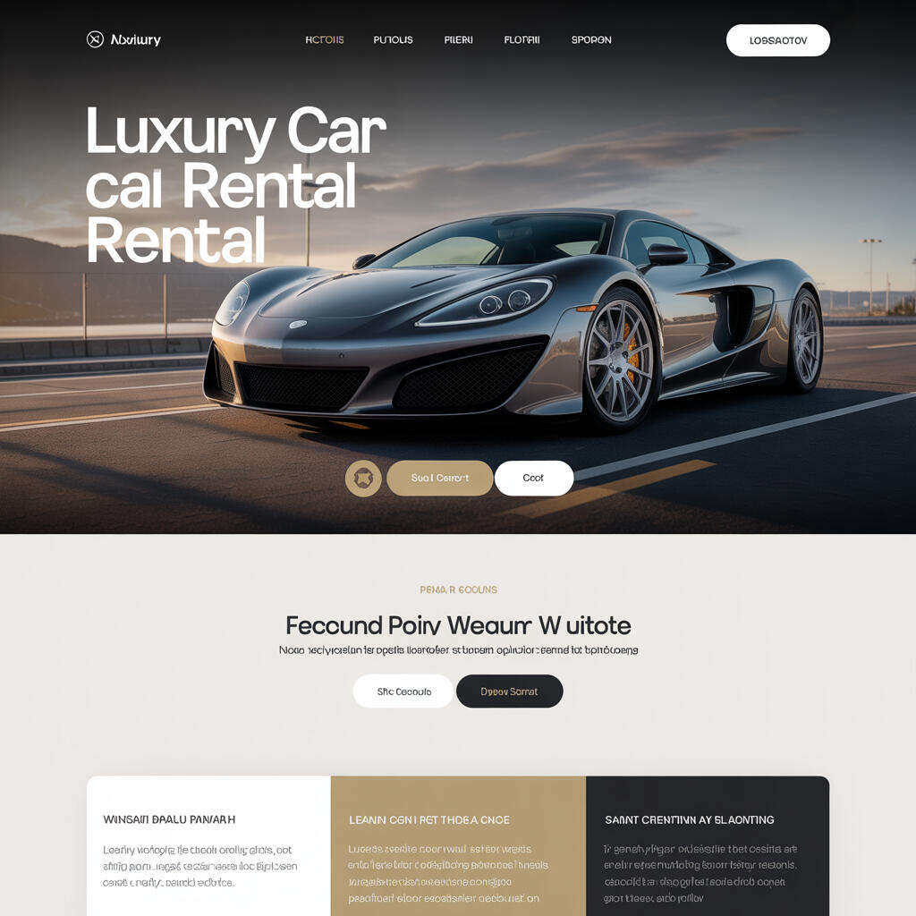 Website Concept for car Seller