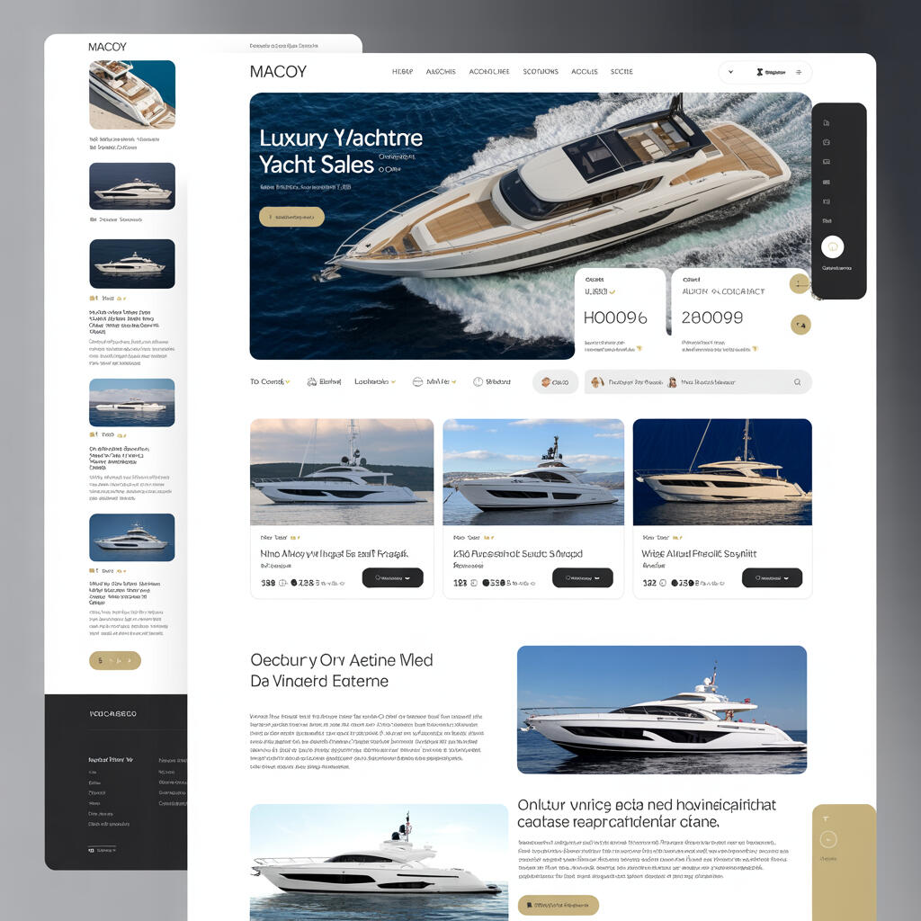 Website Concept for jacht Seller