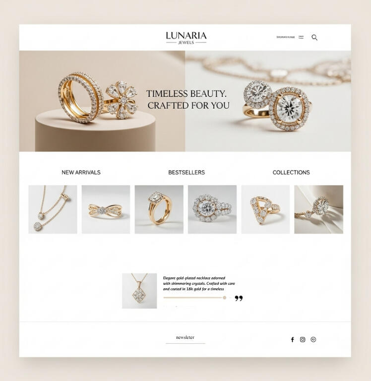 Website Concept for a Jewelry Brand